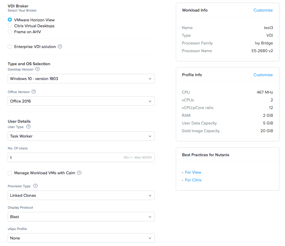 Predictable End-User Computing (EUC) and Virtual Desktop Infrastructure (VDI) Planning